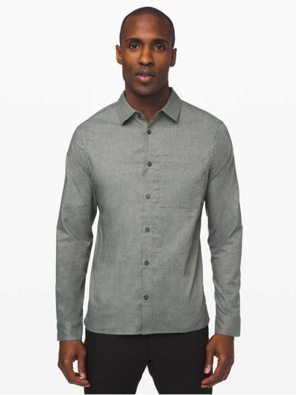 Lululemon Mens Masons Peak Tech Flannel Long Sleeve Button Down Shirt Size L